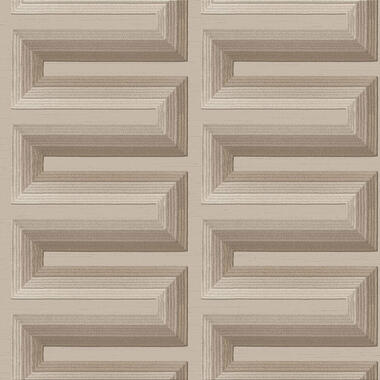Dutch Wallcoverings Vliesbehang Renaissance Grecian key - taupe - 10,05m x 53cm