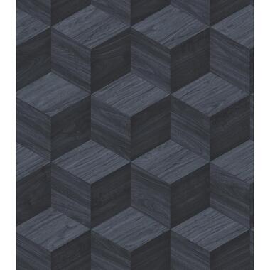 Dutch Wallcoverings Vliesbehang Renaissance natural cube - cobolt - 10m x 53cm