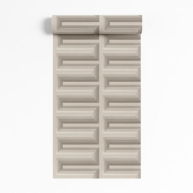 Dutch Wallcoverings Vliesbehang Renaissance Grecian key - grijs - 10,05m x 53cm