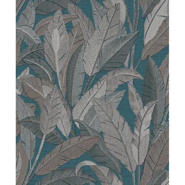 Dutch Wallcoverings Vliesbehang Renaissance leaves - blauw - 10,05m x 53cm