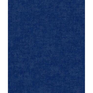 Dutch Wallcoverings Vliesbehang Linen & Textures uni - darkblue - 10,05m x 53cm