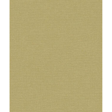 Dutch Wallcoverings Vliesbehang Linen & Textures uni - groen - 10,05m x 53cm