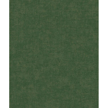 Dutch Wallcoverings Vliesbehang Linen & Textures uni - greengold - 10,05m x 53cm