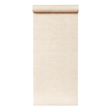 Dutch Wallcoverings Vliesbehang Fabric Touch weave - crème - 10,05m x 53cm