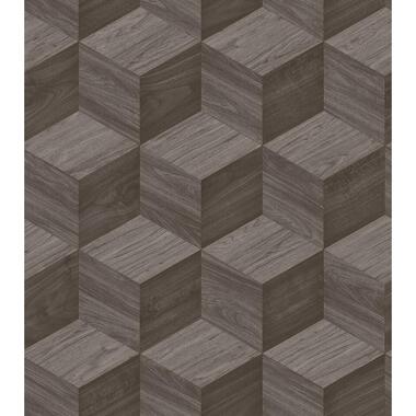 Dutch Wallcoverings Vliesbehang Renaissance natural cube - grijs - 10,05m x 53cm