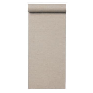 Dutch Wallcoverings Vliesbehang Wall Fabric linen - beige - 10,05m x 53cm