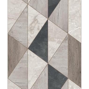 Dutch Wallcoverings Vliesbehang Arcadia vigo - grijs/zwart - 10,05m x 53cm