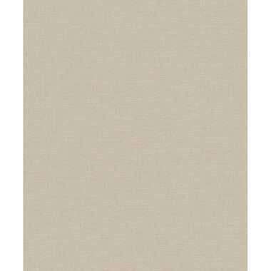Dutch Wallcoverings Vliesbehang Linen & Textures uni - taupe - 10,05m x 53cm
