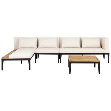 BRACCIANO - Loungeset 4-zits - Lichtbeige - Gecertificeerd acaciahout