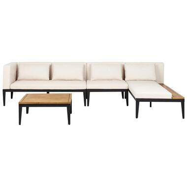 BRACCIANO - Loungeset 4-zits - Lichtbeige - Links - Acaciahout