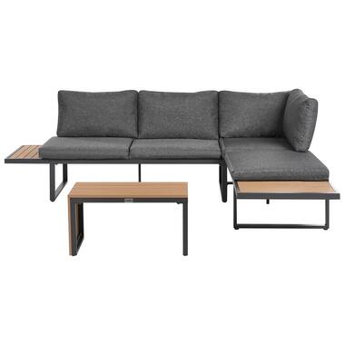 PIENZA - Loungeset voor 4 - Lichtbruin/Grijs - Kunsthout