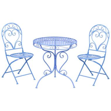 ALBINIA - Bistroset voor 2 - Blauw - Metaal