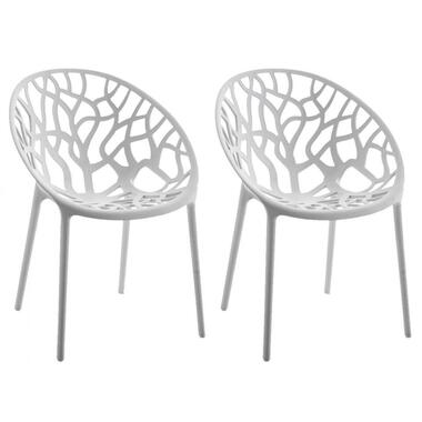 CLP Set van 2 Tuinstoel Hope Kunststof - licht grijs