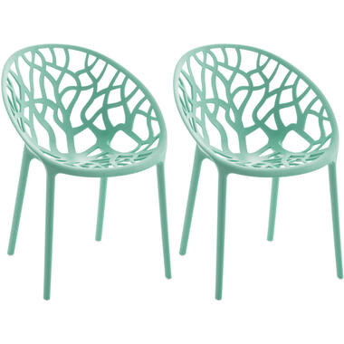 CLP Set van 2 Tuinstoel Hope Kunststof - lichtgroen