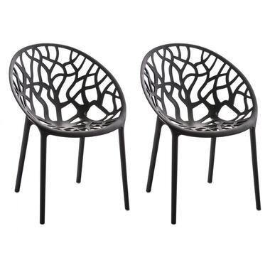 CLP Set van 2 Tuinstoel Hope Kunststof - zwart