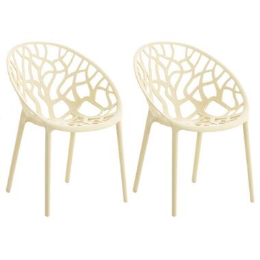 CLP Set van 2 Tuinstoel Hope Kunststof - creme