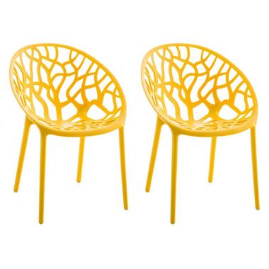 CLP Set van 2 Tuinstoel Hope Kunststof - geel