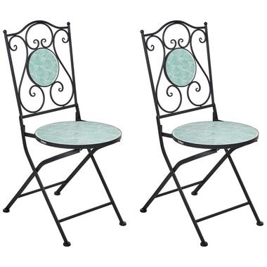 ANAPO - Set van 2 tuinstoelen - Zwart - IJzer