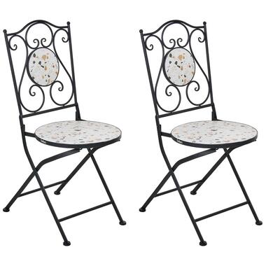 ARTENA - Set van 2 tuinstoelen - Zwart - IJzer