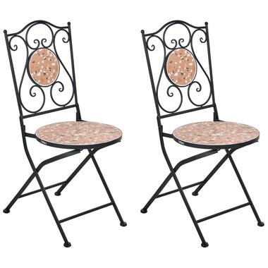 ADRANO - Set van 2 tuinstoelen - Zwart - IJzer
