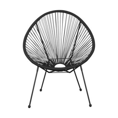 Lisomme Bo draad tuinstoel zwart