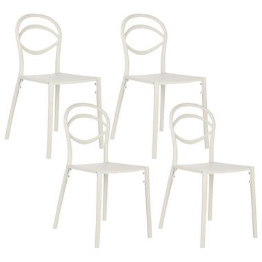 COVOLO - Tuinstoel set van 4 - Off-white - Polypropyleen