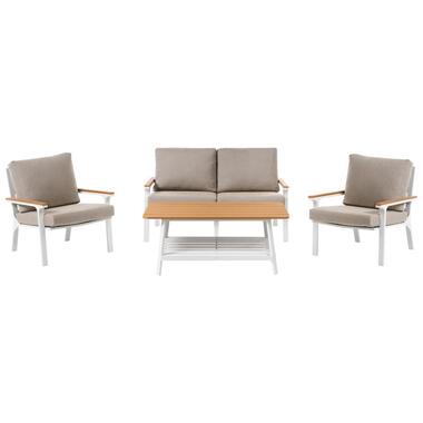 ORERO - Loungeset 4-zits - Taupe - Aluminium