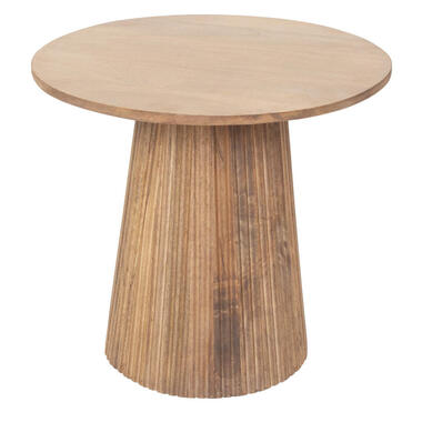 Bijzettafel Rond Naturel Hout - 50x50x46cm - Salvador