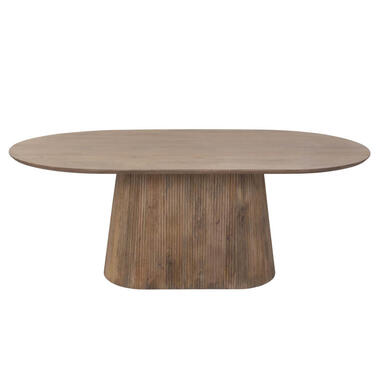 Eettafel Ovaal Naturel Hout - 200x110x76cm - Salvador