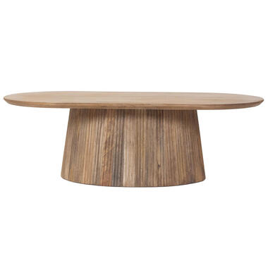 Salontafel Ovaal Naturel Hout - 140x70x38cm - Salvador