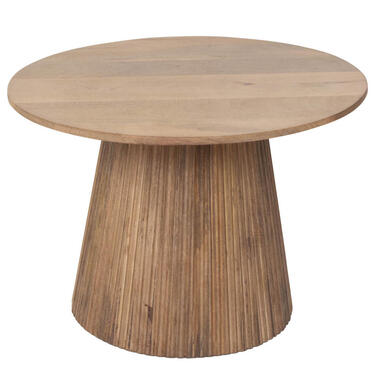 Salontafel Rond Naturel Hout - 60x60x41cm - Salvador