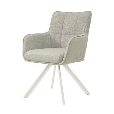 Eetkamerstoel Zand/Wit - Tori - Set van 2