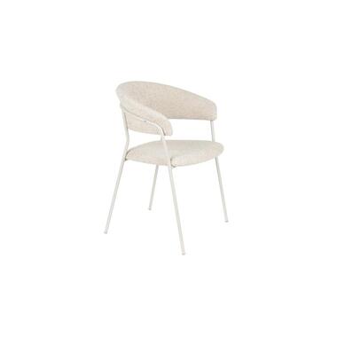Eetkamerstoel Beige/Off White - Zeri - Set van 2