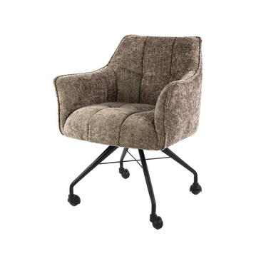 Eetkamerstoel Champagne - Incl. Wieltjes - Hoven - Set van 2