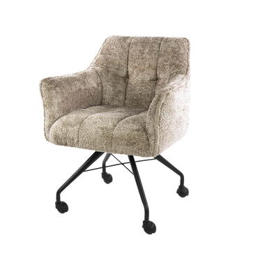 Eetkamerstoel Zand - Incl. Wieltjes - Alura - Set van 2