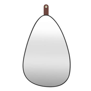 Home Deco Factory Spiegel - zwart - 60 x 40 cm - kunststof