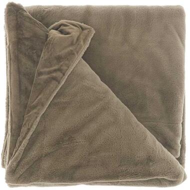 Unique Living - Plaid Klaas Taupe -150x200cm