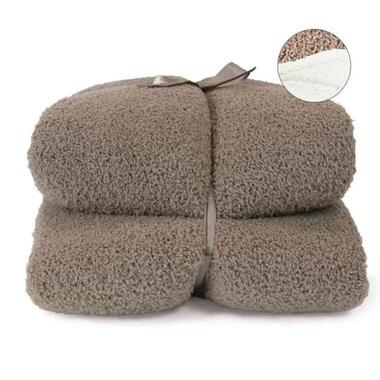 Unique Living - Plaid Douwe Taupe -150x200cm