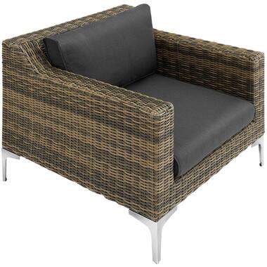 tectake Modulaire wicker set Villanova fauteuil met aluminium frame