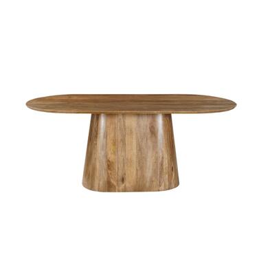 Mangohoutonline - Eettafel Nova Deens 240x110cm Ovaal - Bruin - Mahom
