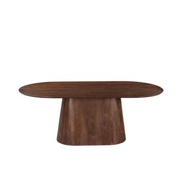 Mangohoutonline - Eettafel Nova Capsule Donkerbruin 210x100cm Rechthoekig