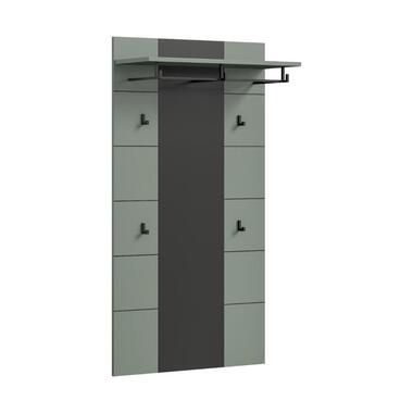 Hioshop Canu kapstok 4 haken stofgroen- donkergrijs