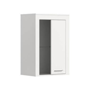 Hioshop Jam vitrinekast 1 glasdeur wit