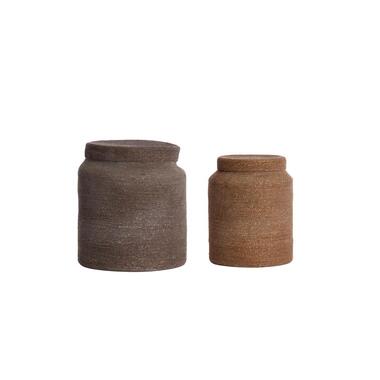 Mand Betania - Donkerbruin - Ø33cm - Set van 2