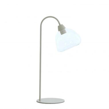 Light & Living - Bisho tafellamp 31,5x20x61 cm - glas helder/crème