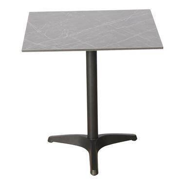 Hioshop Vivi cafetafel met 2 haken marmerdecor grijs