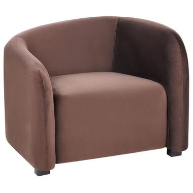 VELTADA - Fauteuil - Bruin - Fluweel