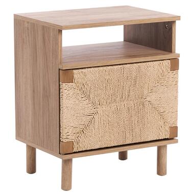 BONDI - Nachtkastje - Lichtbruin - Spaanplaat/Papiertouw