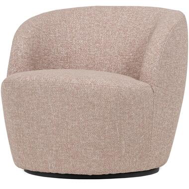 WOOOD Serra Draaifauteuil - Melange Stof - Naturel - 68x70x77