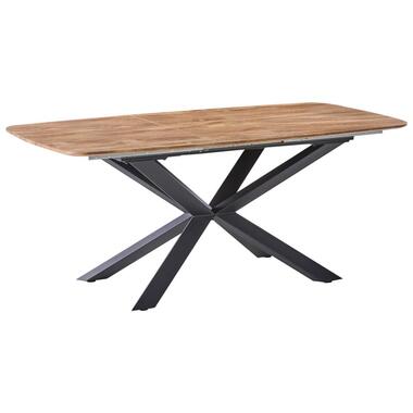 GAIRDNER - Eettafel uitschuifbaar - Bruin - 140/180 x 90 cm - MDF